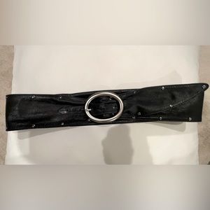 Butter Soft Genuine Leather and Suede Belt with Silver Buckle